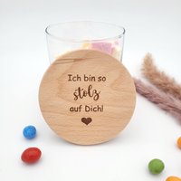 Geschenk Schulabschluss Abitur Studium Geburtstag Geschenkidee Vorratsglas Graviert - Stolz Auf Dich- Jobwechsel Lehre Einschulung von VerhyggtGluecklich
