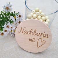 Vorratsglas Nachbar Nachbarin Mit Herz Geschenk Glas Holzdeckel Graviert Dankeschön Geschenkidee Geburtstagsgeschenk von VerhyggtGluecklich