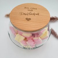 Vorratsglas Glas Voll Dankbarkeit Dankeschön Geschenk Abschiedsgeschenk Erzieher Kollegen Lehrer Abschied Mit Holzdeckel Bauchig von VerhyggtGluecklich