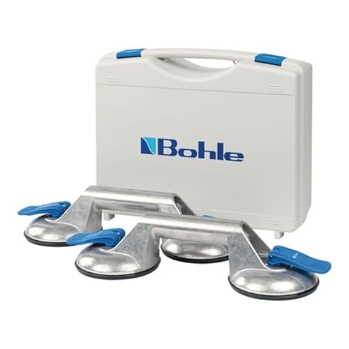 Saugheber VERIBOR® BLUE LINE, VE 2 Stk, 2-Kopf-Alukörper mit Längsgriff, Tragfähigkeit 60 kg, Scheiben-Ø 120 mm. von Veribor