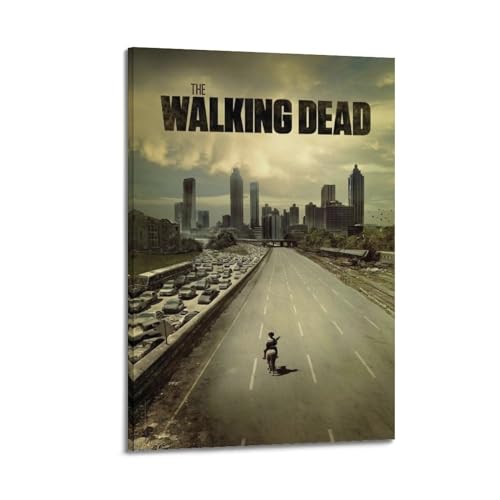 VerimP Filmposter "The Walking Dead", Vintage-Kunst-Poster, Wandkunst, Dekoration, Leinwandposter und Drucke, Wandposter für Zimmer, ästhetisch, 30 x 45 cm, Rahmenstil von VerimP