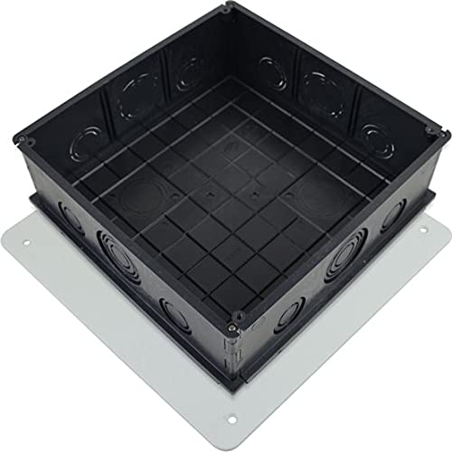 Unterputz Abzweigdose 80x80 schwarz mit Vorprägung von VerkGroup
