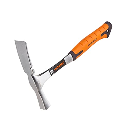 Verkatto Maurerhammer MONOBLOC mit meißelförmigem Dorn, 600 g rutschfestem Schaftgriff, ergonomischem Griff, robust und langlebig, glatter Hammerschlagfläche für präzises Nageln Verkatto Maurerhammer MONOBLOC mit meißelförmigem Dorn, 600 g rutschfestem Schaftgriff, ergonomischem Griff, robust und langlebig, glatter Hammerschlagfläche für präzises Nageln von Verkatto