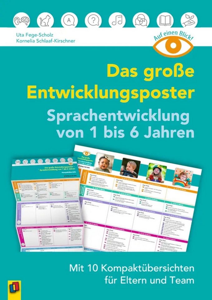 Verlag an der Ruhr Poster Das große Entwicklungsposter - Sprachentwicklung von 1 bis 6 Jahren Verlag an der Ruhr Poster Das große Entwicklungsposter - Sprachentwicklung von 1 bis 6 Jahren von Verlag an der Ruhr