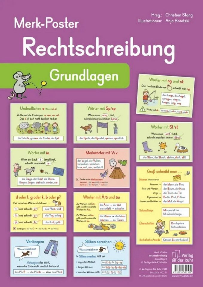Verlag an der Ruhr Poster Merk-Poster: Rechtschreibung - Grundlagen von Verlag an der Ruhr