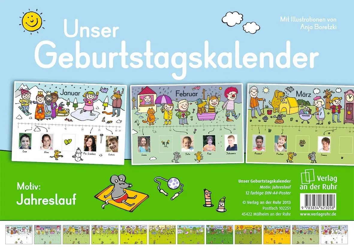 Verlag an der Ruhr Poster Unser Geburtstagskalender - Motiv: Jahreslauf von Verlag an der Ruhr