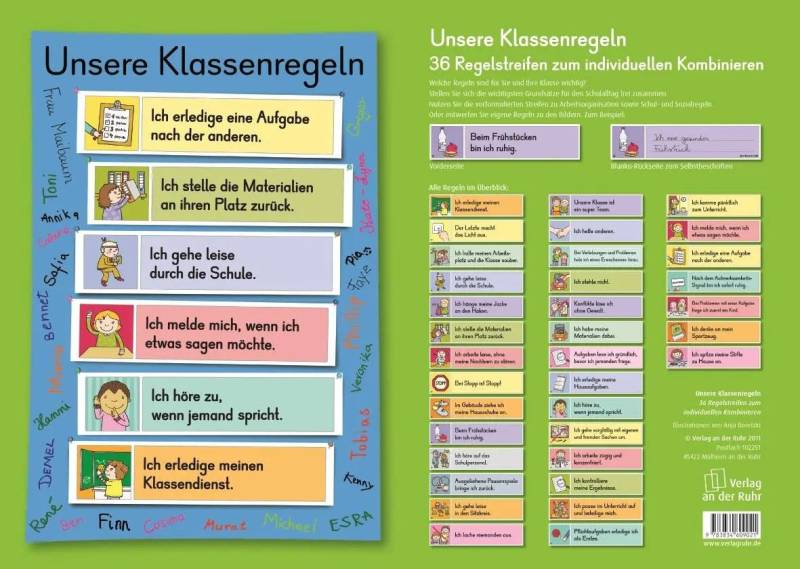Verlag an der Ruhr Poster Unsere Klassenregeln von Verlag an der Ruhr