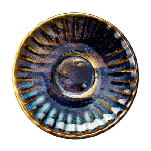 Verlo DEEP BLUE Espressotassenuntertasse 11,5 cm Unterntasse deco Unterteller aus hochwertigem Porzellan Kleine teller von Verlo