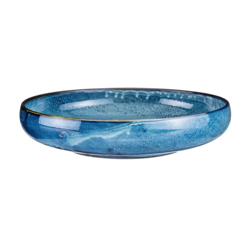 Verlo DEEP Blue Bowl schüssel 34 cm Salatschüssel Dessertschalen Servierschale Müslischalen aus hochwertigem Porzellan von Verlo