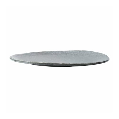 Verlo Flacher Teller Porzellan 28 cm, Kollektion Len, Oberfläche: seidenmatt, beständiges Porzellan, Design mit Leinengewebe ispiriert | Spülmaschinenfest, mikrowellensicher Essteller von Verlo