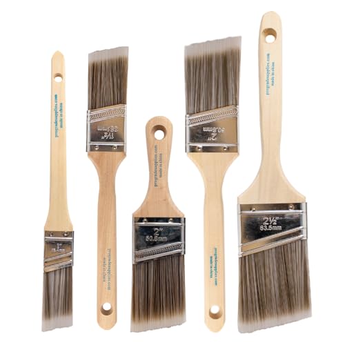 Vermeer Malerpinsel 5er Pack Winkelpinsel Lackbürste in verschiedenen Größen für alle Latex- und Ölfarben & Flecken - Heimwerker - Innen- & Außenbereich Vermeer Malerpinsel 5er Pack Winkelpinsel Lackbürste in verschiedenen Größen für alle Latex- und Ölfarben & Flecken - Heimwerker - Innen- & Außenbereich von Vermeer