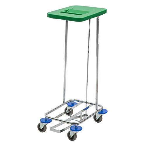 Meditrans Wäschesammler einfach inkl. Deckel und Pedal, grün von Vermop