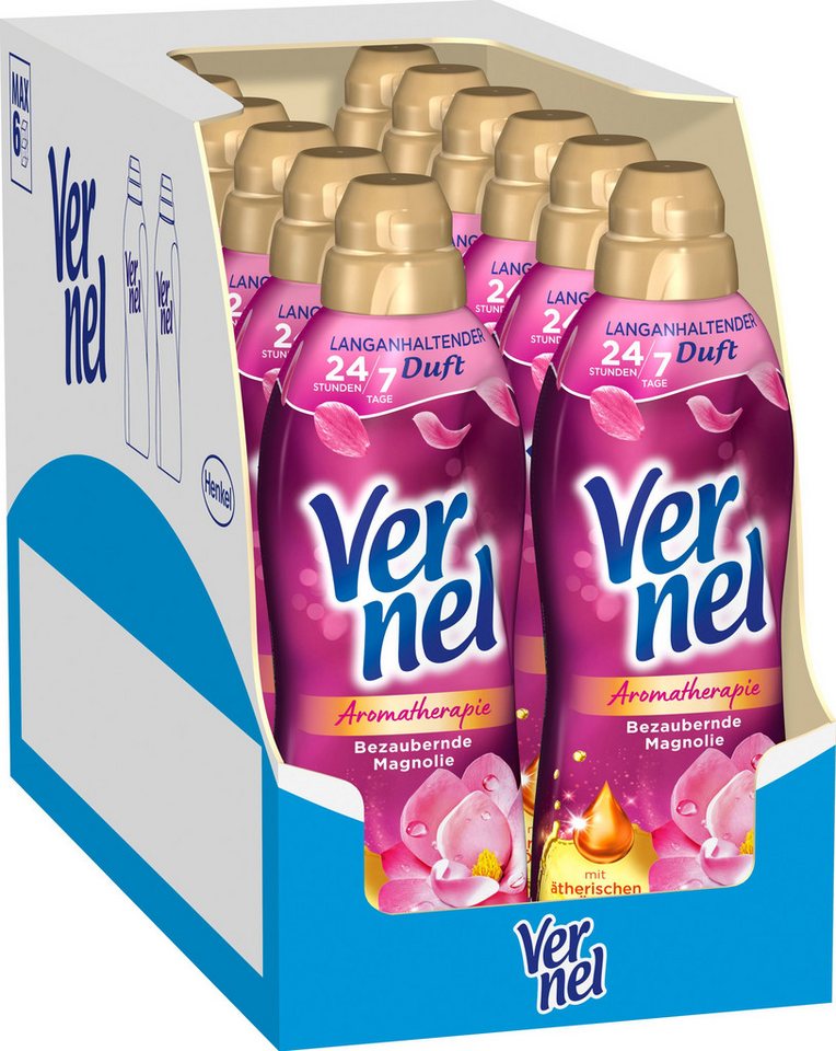 Vernel Aromatherapie Bezaubernde Magnolie 12 x 37 WL (444 WL) Weichspüler (Vorratspack, [12-St. mit ätherischen Ölen) von Vernel