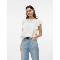 Vero Moda Blusenshirt "VMTRINE SL LACE TOP WVN NOOS" von Vero Moda