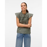 Vero Moda Blusenshirt "VMTRINE SL LACE TOP WVN NOOS" von Vero Moda