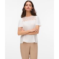 Vero Moda Blusentop "VMALVA CROCHET SS TOP WVN GA" von Vero Moda