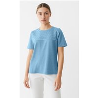 Vero Moda Blusentop "VMALVA CROCHET SS TOP WVN GA" von Vero Moda