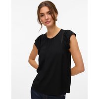 Vero Moda Kurzarmbluse "VMBELLA SS LACE TOP WVN GA NOOS" von Vero Moda