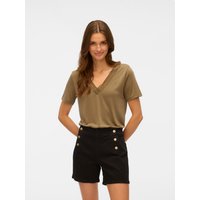 Vero Moda Kurzarmshirt "VMSAVANNAH LACE 2-WAY SS TOP JRS" von Vero Moda
