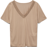 Vero Moda Kurzarmshirt "VMSAVANNAH LACE 2-WAY SS TOP JRS" von Vero Moda