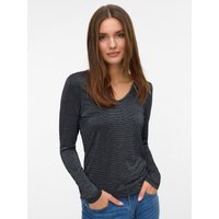 Vero Moda Langarmshirt "VMLAVA GLITTER LS V-NECK TOP STRIPE NOOS" von Vero Moda