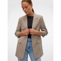 Vero Moda Longblazer "VMFRIDA LS REGULAR BLAZER NOOS" ohne Verschluss und mit gerafften 3/4 Arm von Vero Moda
