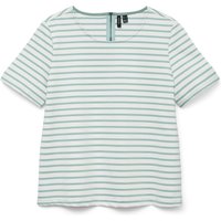 Vero Moda Rundhalsshirt "VMABBY SS ZIP TOP JRS NOOS" von Vero Moda