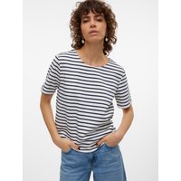 Vero Moda Rundhalsshirt "VMABBY SS ZIP TOP JRS NOOS" von Vero Moda