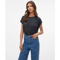 Vero Moda Rundhalsshirt "VMLAVA PLAIN SS TOP LUREX STRIPE" Vero Moda Rundhalsshirt "VMLAVA PLAIN SS TOP LUREX STRIPE" von Vero Moda