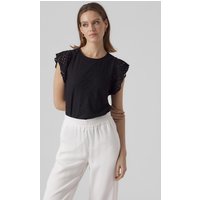 Vero Moda Rundhalsshirt "VMTASSA SL FRILL TOP NOOS" von Vero Moda