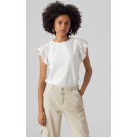 Vero Moda Rundhalsshirt "VMTASSA SL FRILL TOP NOOS" von Vero Moda