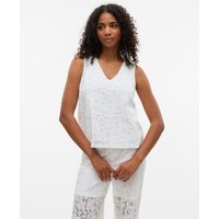 Vero Moda Spitzentop "VMHONEY LACE SL V-NECK TOP WVN GA" von Vero Moda