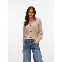 Vero Moda Strickjacke "VMLEA LS V-NECK CUFF CARDIGAN NOOS" Rippstrick von Vero Moda