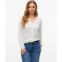 Vero Moda Strickjacke "VMLUXLIGHT POINTELLE LS V-NECK CARDIGAN" von Vero Moda