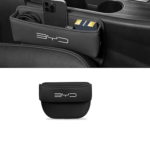 Auto Vordersitz Leder Lückenfüller, für BYD Tang F3 E6 Atto 3 Yuan Plus Song Max F0 G3 I3 Ea1 Dmi Crevice Organizer Box Seat Slot Storage Innenzubehör,A von VeroCh