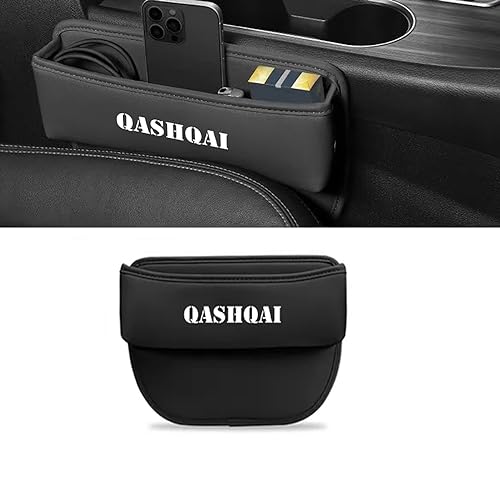 Auto Vordersitz Leder Lückenfüller, für Nissan Qashqai Crevice Organizer Box Seat Slot Storage Innenzubehör,A von VeroCh