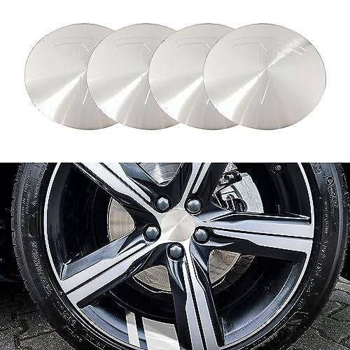 VeroCh 4 Stück 60MM Auto Center Nabenkappen Aufkleber,Für Tesla Model 3 Model X Model S Model Y,ABS Emblem Aufkleber Wasserdicht Staubdicht Ersetzbar Radnabenabdeckung,A von VeroCh