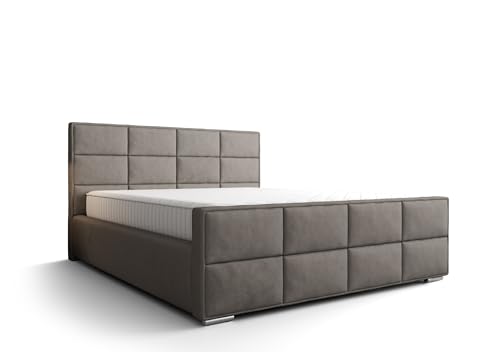 Verona Idee Polsterbett Choco mit Lattenrost Holzrahmen Bettkasten 5 Größen viel Farben Auswahl BRAUN 120cm X 200cm von Verona Idee