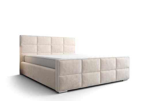 Verona Idee Polsterbett Chocomit Lattenrost Holzrahmen Bettkasten 5 Größen viel Farben Auswahl Beige 120cm X 200cm von Verona Idee