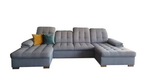 Verona Idee Sofa Brasil mit Schalffunktion - Sofa U Form zum Entspannen Bettsofa Moderne Stil -301cm x 167cm Ideal für gesellige Zusammenkünfte Ottomane von Verona Idee