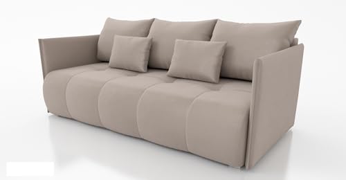 Verona Idee Sofa mit Schlaffunktion Beige Paros 2 Moderne Stil Sofa zum Entspannen Klappsofa Couchsofa Bettsofa von Verona Idee