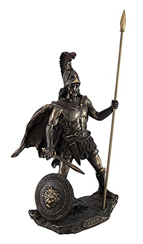 Bronzefarbene Mars-Statue mit farbigen Akzenten Bronzefarbene Mars-Statue mit farbigen Akzenten von Veronese Design