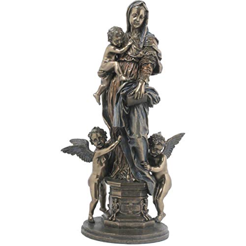 Maria mit Kind und Putten stehend bronze-coloriert von Veronese Design