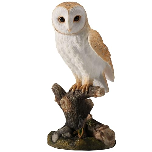 Veronese Design 7 7/8 Schleiereule stehend auf Ast Harz Tierfigur von Veronese Design