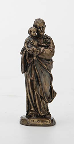 Veronese Design Heiliger Joseph, Kunstharz, handbemalt, Antik-Bronze-Finish, 9,5 cm Veronese Design Heiliger Joseph, Kunstharz, handbemalt, Antik-Bronze-Finish, 9,5 cm von Veronese Design