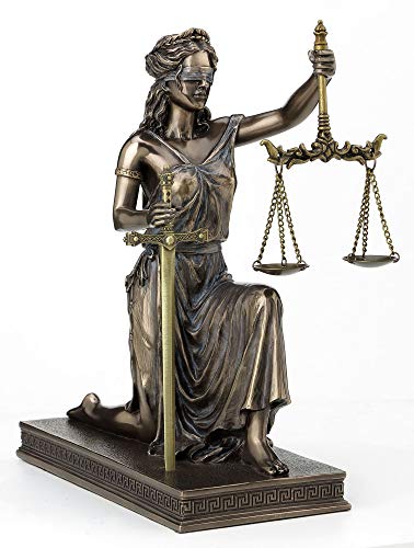 Veronese Design Lady Justice Kniende Waage und Schwertöffner von Veronese Design