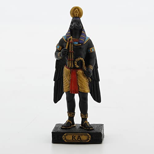Veronese Design Miniaturfigur Ra der ägyptische Sonnengott aus Kunstharz, handbemalt, Schwarz-Gold-Finish, 9,5 cm Veronese Design Miniaturfigur Ra der ägyptische Sonnengott aus Kunstharz, handbemalt, Schwarz-Gold-Finish, 9,5 cm von Veronese Design