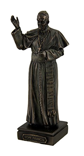 Veronese Design Papst Franziskus Bischof von Rom Deko-Statue, bronzefarben von Zeckos