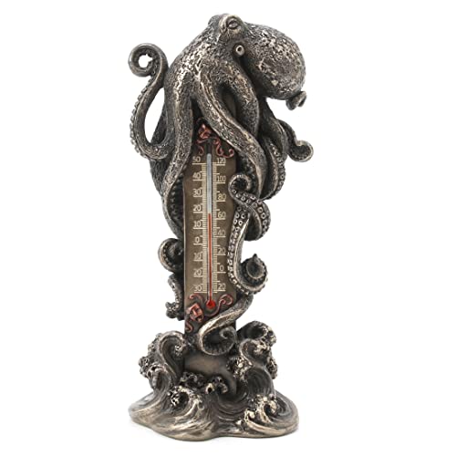 Veronese Design Perpetual Octopus Precision Mood Teller Resin Statue Sammlerstück Bronze Finish von Veronese Design