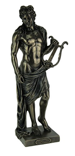 Veronese Design Polyresin Posing griechischer Gott Apollo Holding His Lyra Statue von Veronese